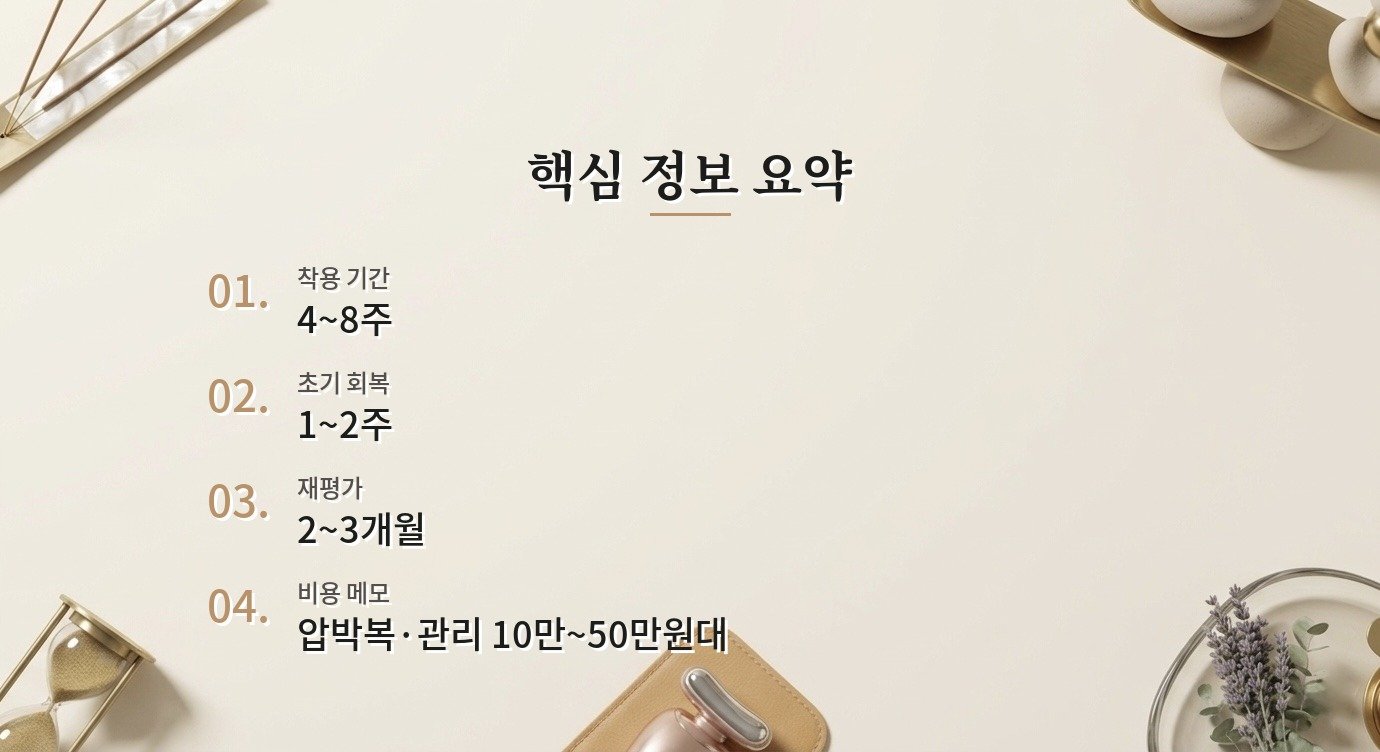 복부 지방흡입 압박복 상담 전에 무엇부터 물어봐야 하나요? 핵심 정보 요약 이미지