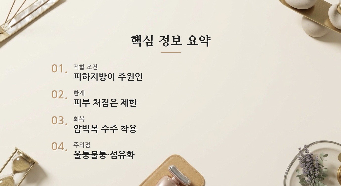 복부 지방흡입은 살 처짐이 있어도 가능한가요? 핵심 정보