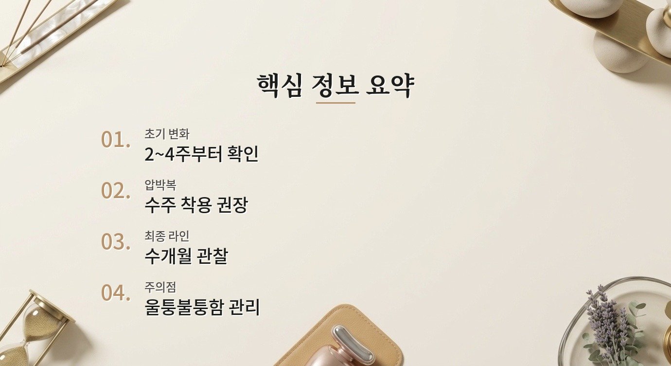 팔뚝 지방흡입 후 라인은 언제부터 보이나요 기준은 무엇인가요? 핵심 정보