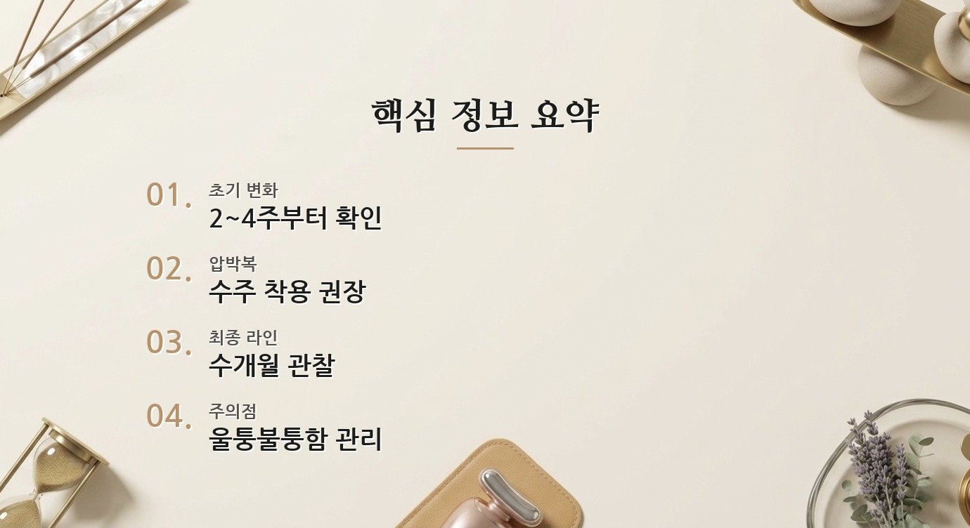 팔뚝 지방흡입 후 라인은 언제부터 보이나요? 핵심 정보