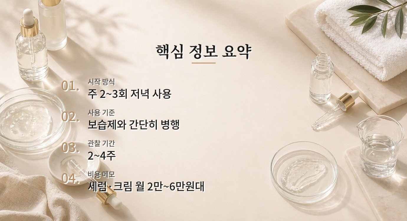 아젤라익산 사용 시기 효과 관찰 기간과 루틴 조정 기준 핵심 정보 요약 이미지