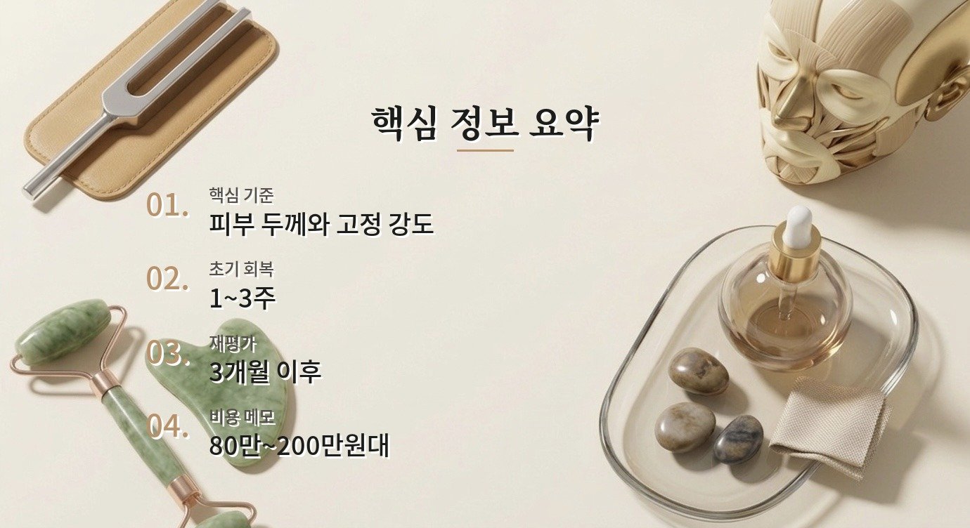 비절개 쌍꺼풀 풀림 상담 전에 무엇부터 물어봐야 하나요? 핵심 정보 요약 이미지