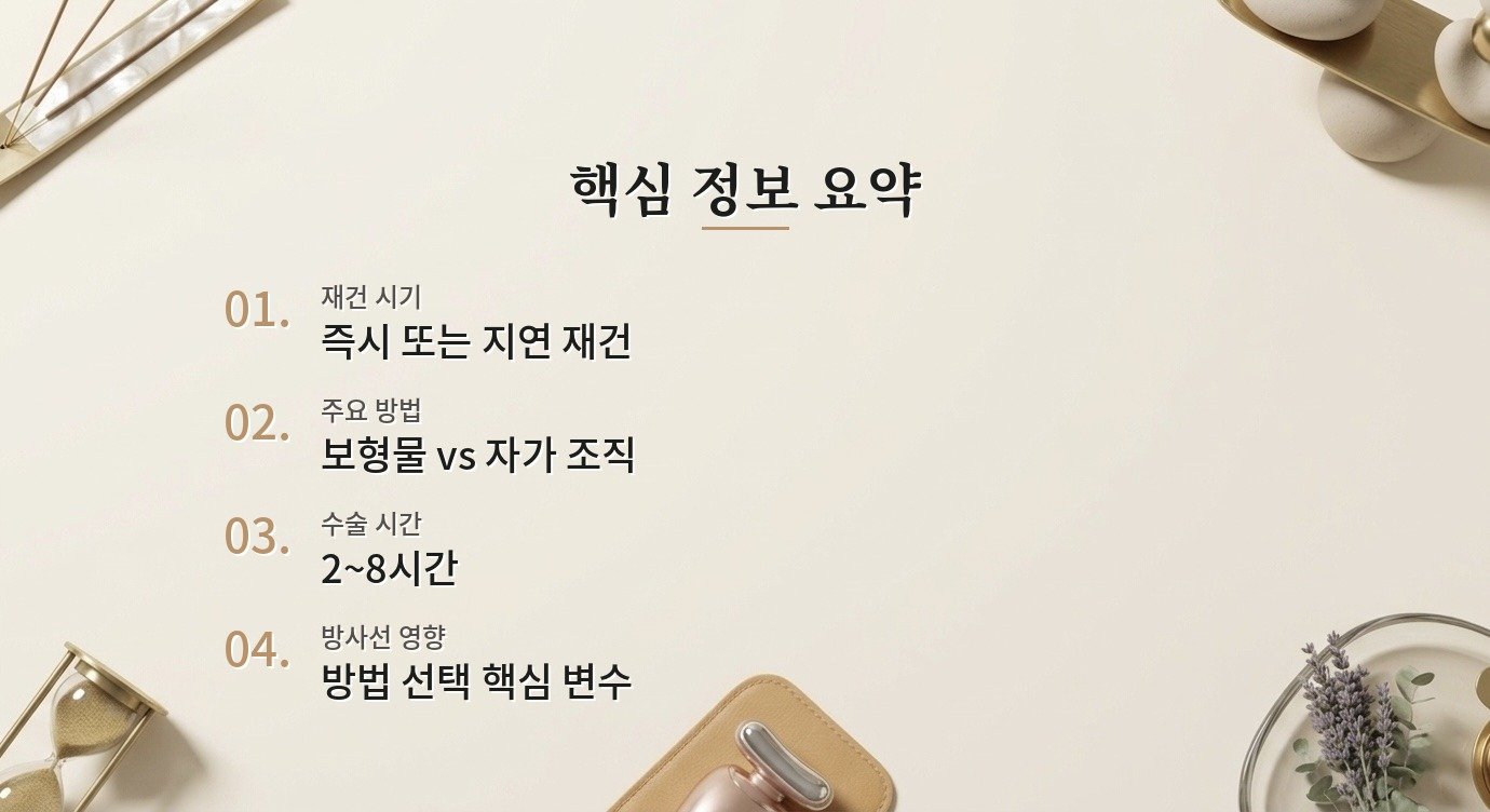 유방암 수술 후 재건 수술, 어떤 방법을 선택해야 하나요? 핵심 정보