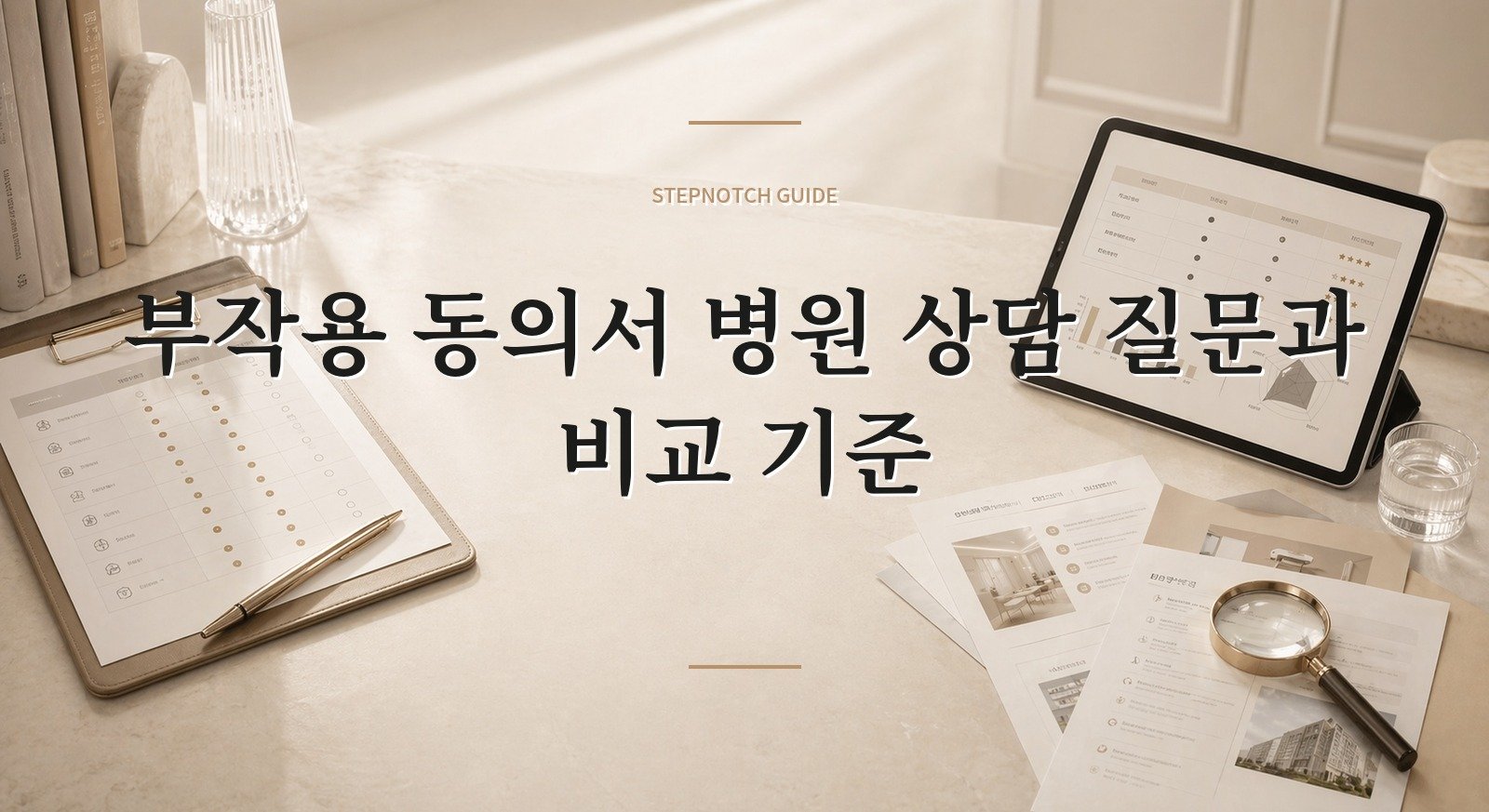 부작용 동의서 병원 상담 질문과 비교 기준 대표 이미지