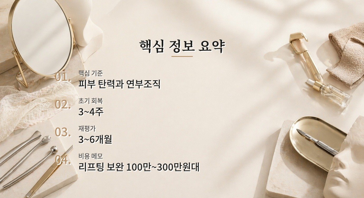 광대축소 볼처짐 최종 결과를 판단하는 시점 정리 핵심 정보 요약 이미지