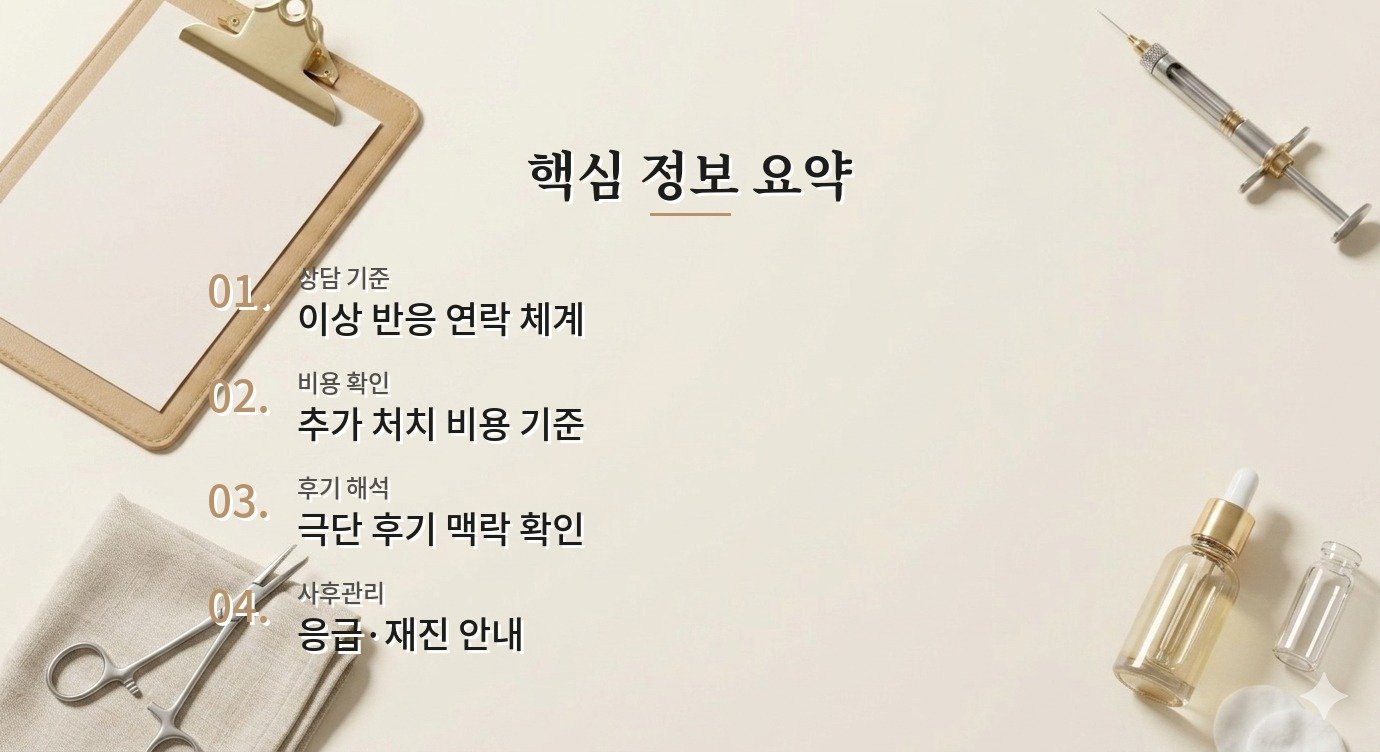 병원 불만 대응 병원 비용 차이와 견적 비교 기준 핵심 정보 요약 이미지
