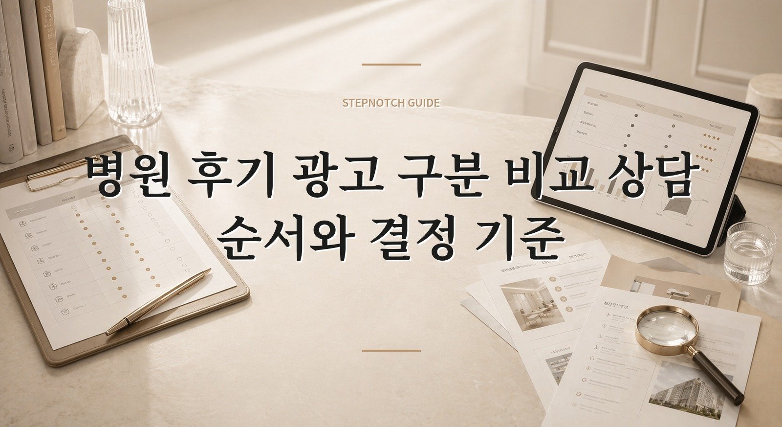 병원 후기 광고 구분 비교 상담 순서와 결정 기준 대표 이미지