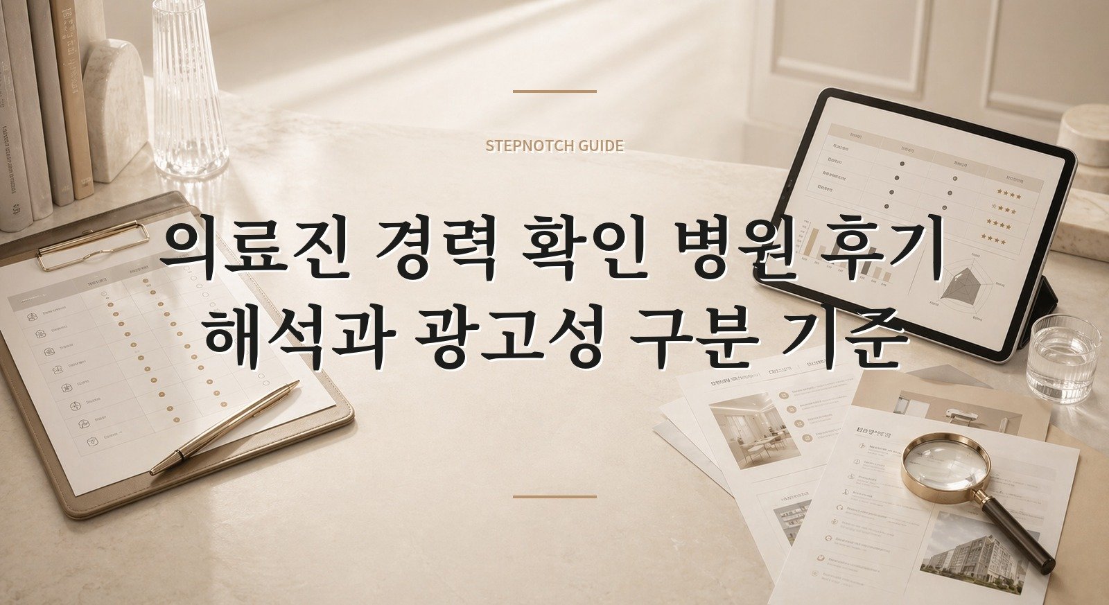 의료진 경력 확인 병원 후기 해석과 광고성 구분 기준
