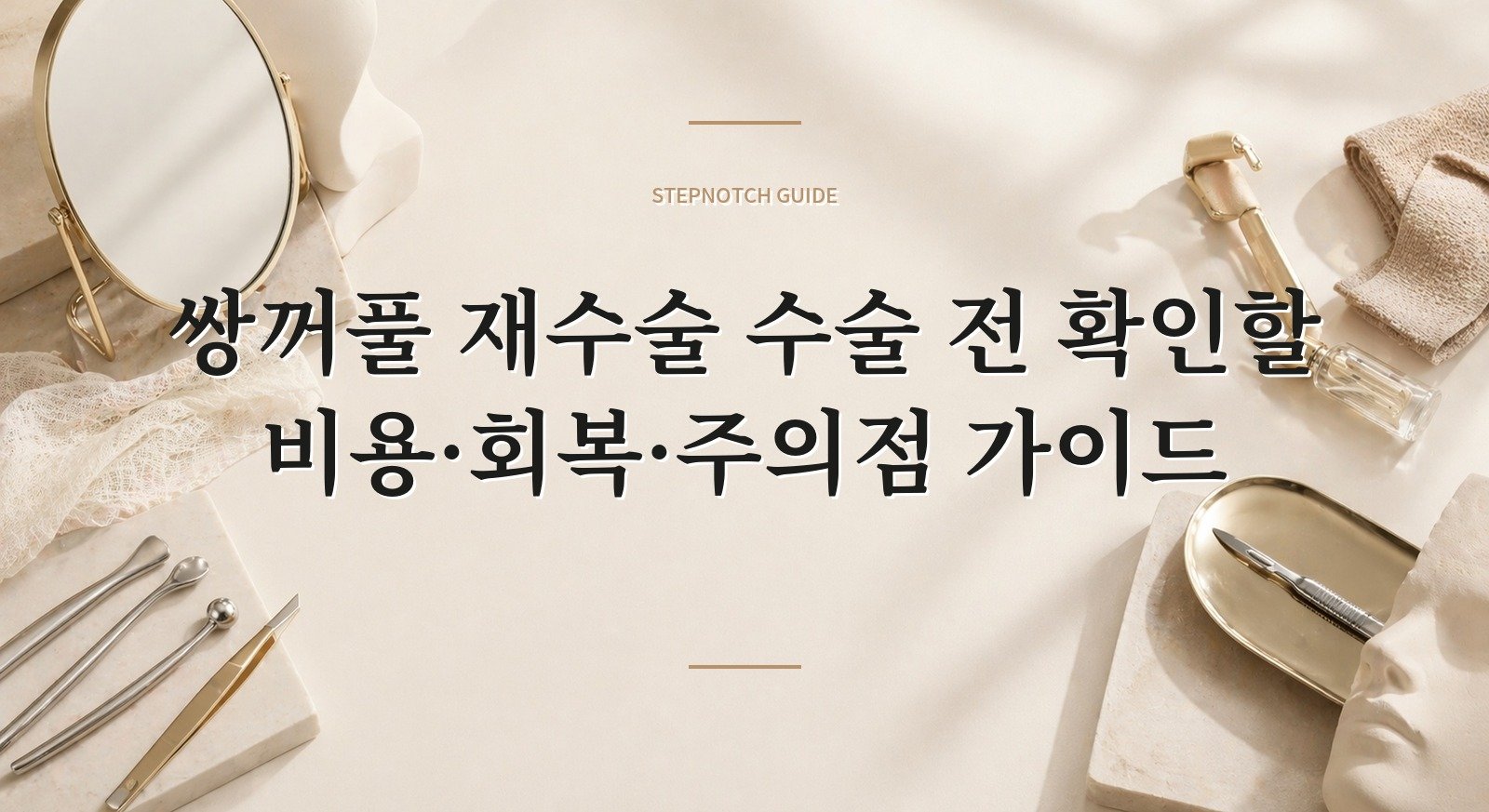 쌍꺼풀 재수술 수술 전 확인할 비용·회복·주의점 가이드 대표 이미지