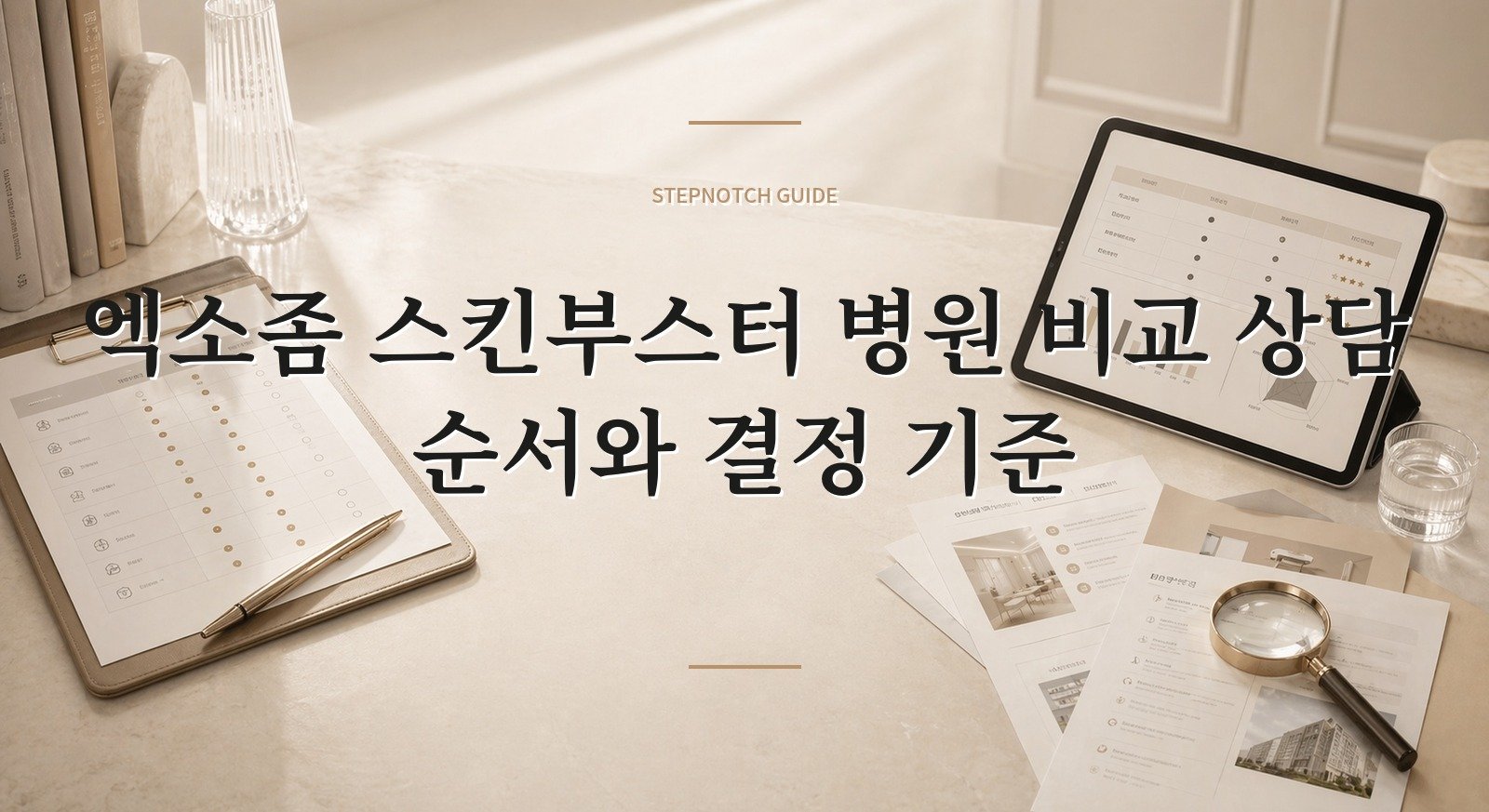 엑소좀 스킨부스터 병원 비교 상담 순서와 결정 기준 대표 이미지