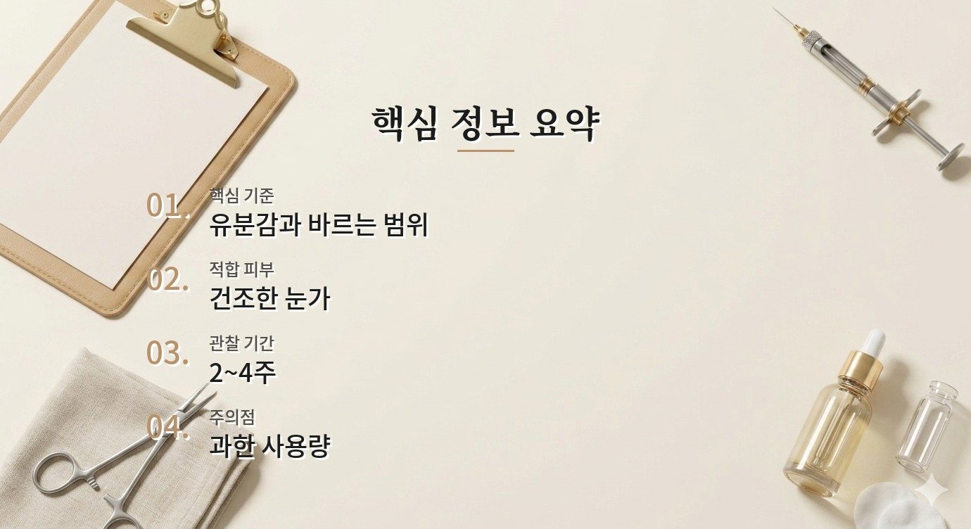 아이크림 비립종 저자극 루틴에 넣기 전 체크포인트 핵심 정보 요약 이미지