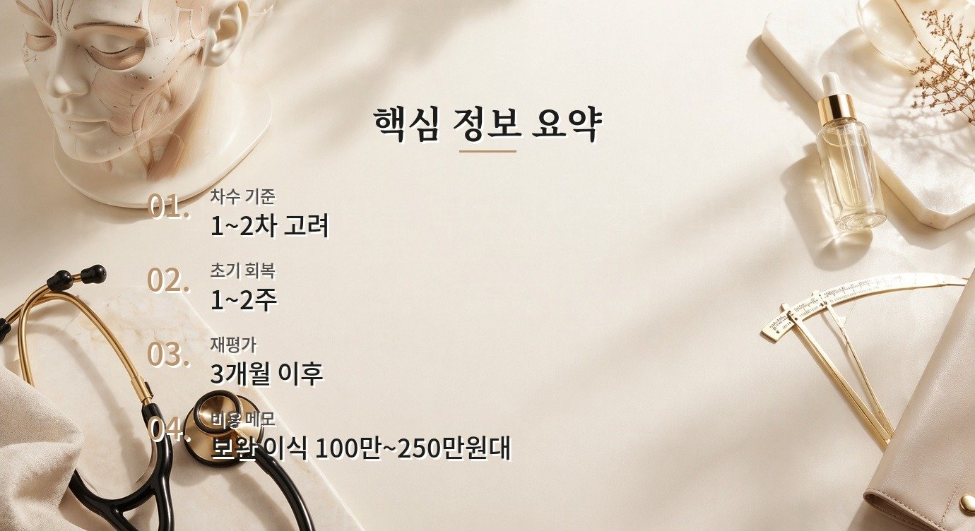 이마 지방이식 차수 회복 중 주의해야 할 증상 정리 핵심 정보 요약 이미지