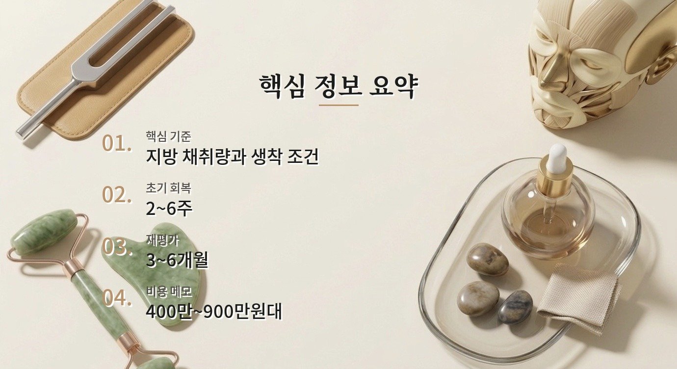 가슴 지방이식 생착률 결정 전 물어봐야 할 상담 기준 핵심 정보 요약 이미지