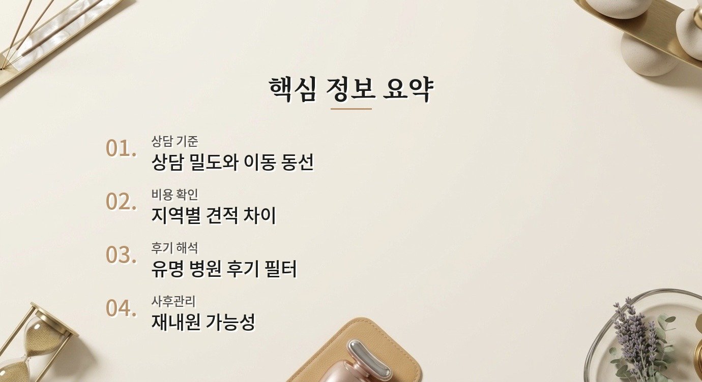 강남 병원 비교 비교 상담 순서와 결정 기준 핵심 정보