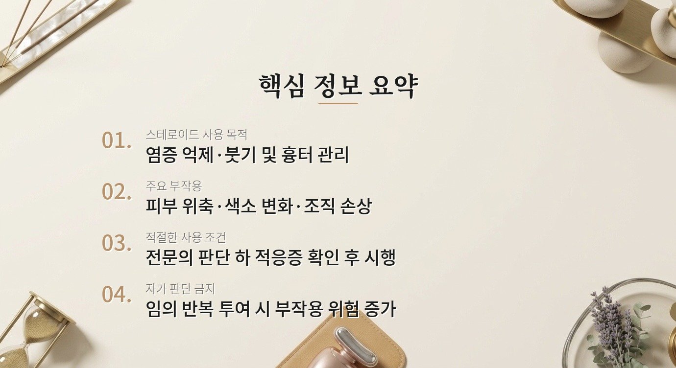 수술 후 붓기 완화를 위해 스테로이드 주사를 맞아도 괜찮은가요? 핵심 정보
