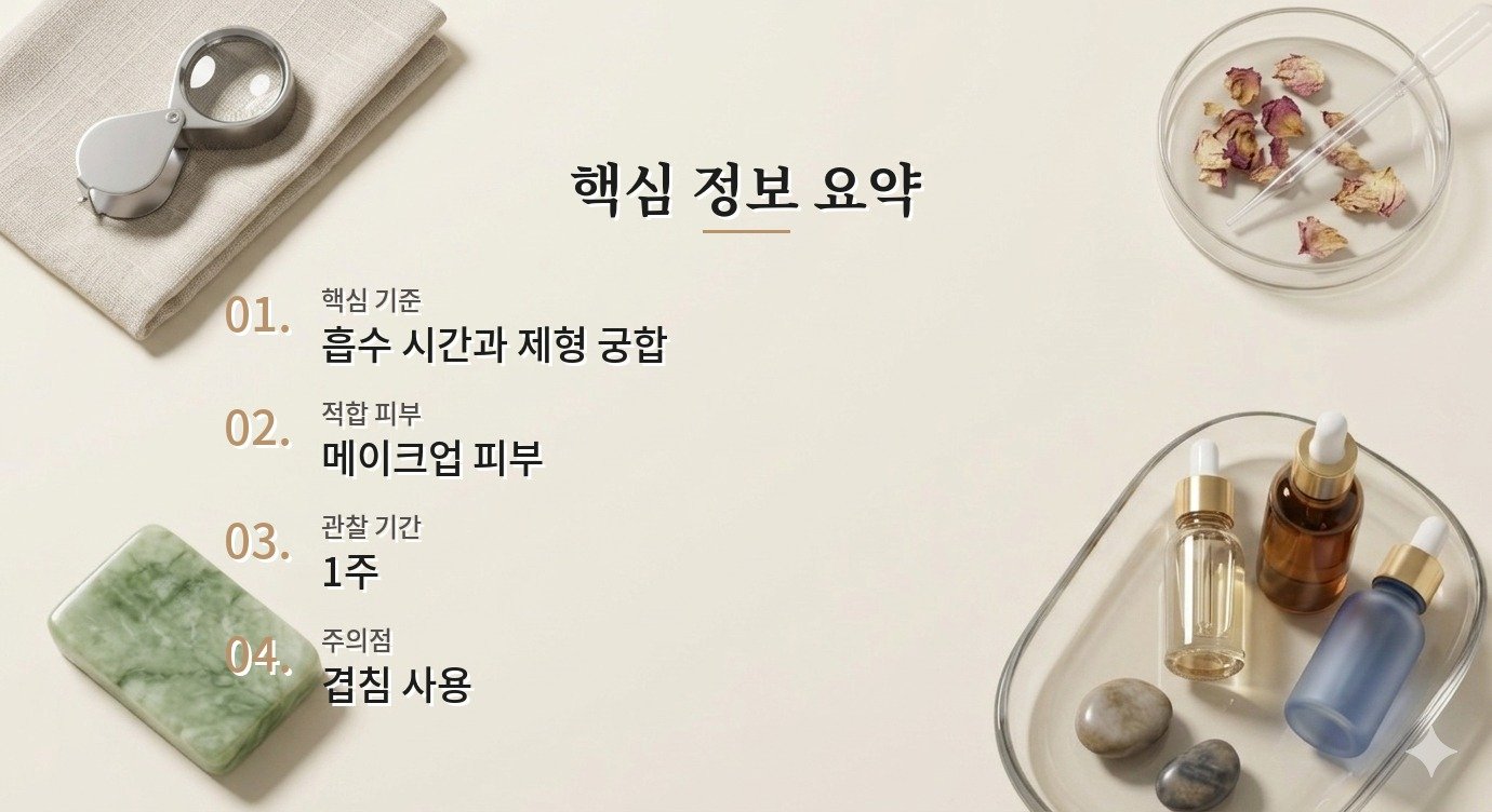 화장 전 선크림 밀림 민감 피부 사용 기준과 테스트 방법 핵심 정보 요약 이미지