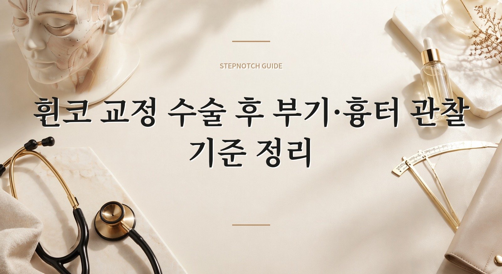 휜코 교정 수술 후 부기·흉터 관찰 기준 정리 대표 이미지