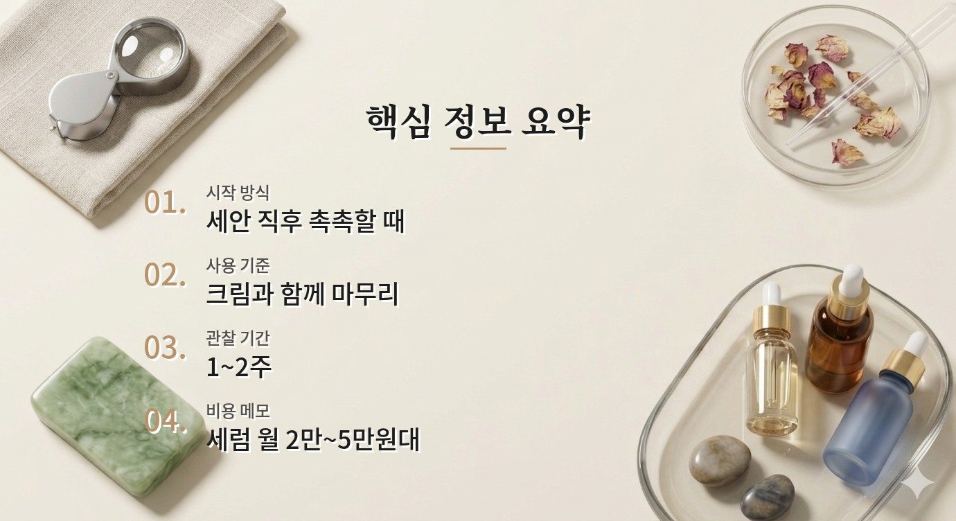히알루론산 세럼 함께 쓰면 피할 성분 조합 정리 핵심 정보 요약 이미지