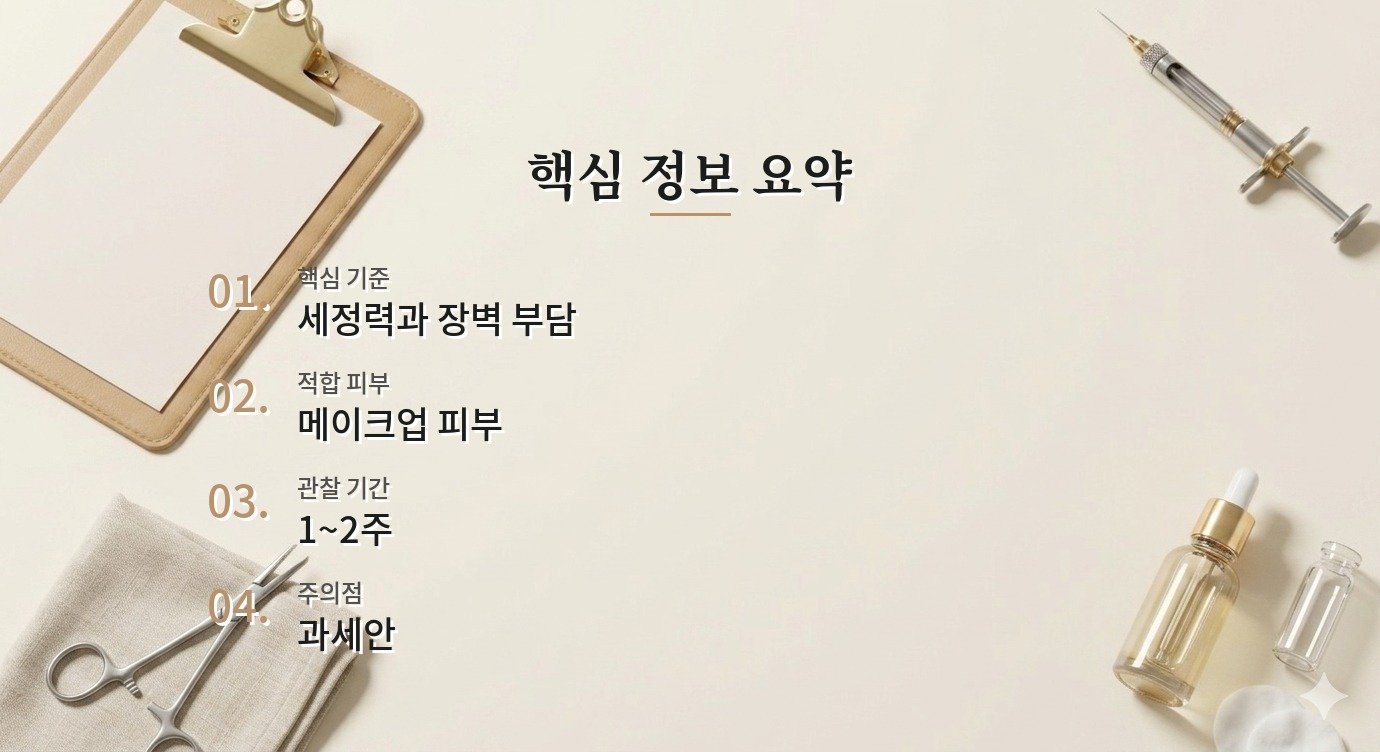 이중세안 건조감 사용 후 어떤 반응이면 중단해야 하나요? 핵심 정보 요약 이미지