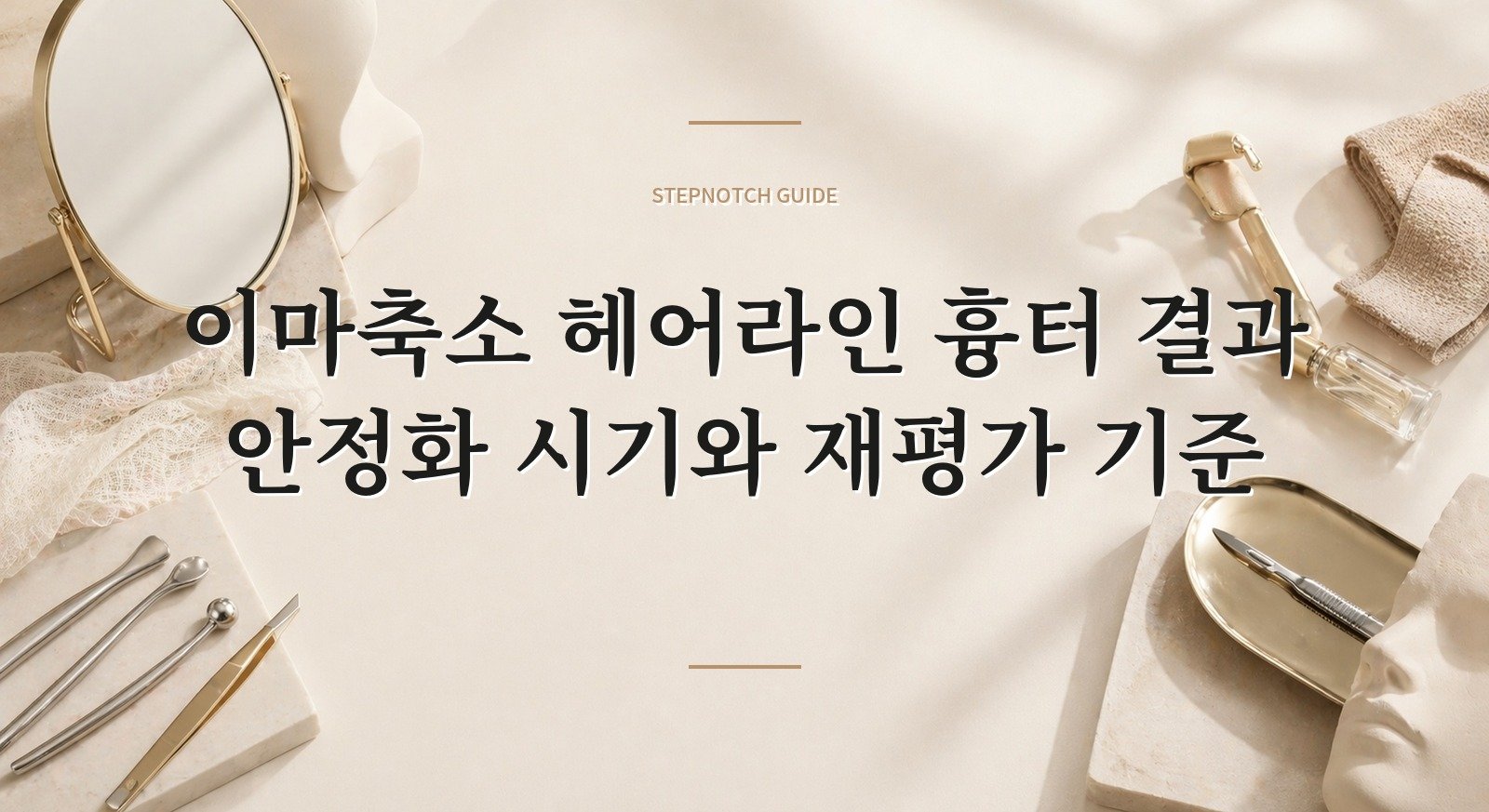 이마축소 헤어라인 흉터 결과 안정화 시기와 재평가 기준 대표 이미지