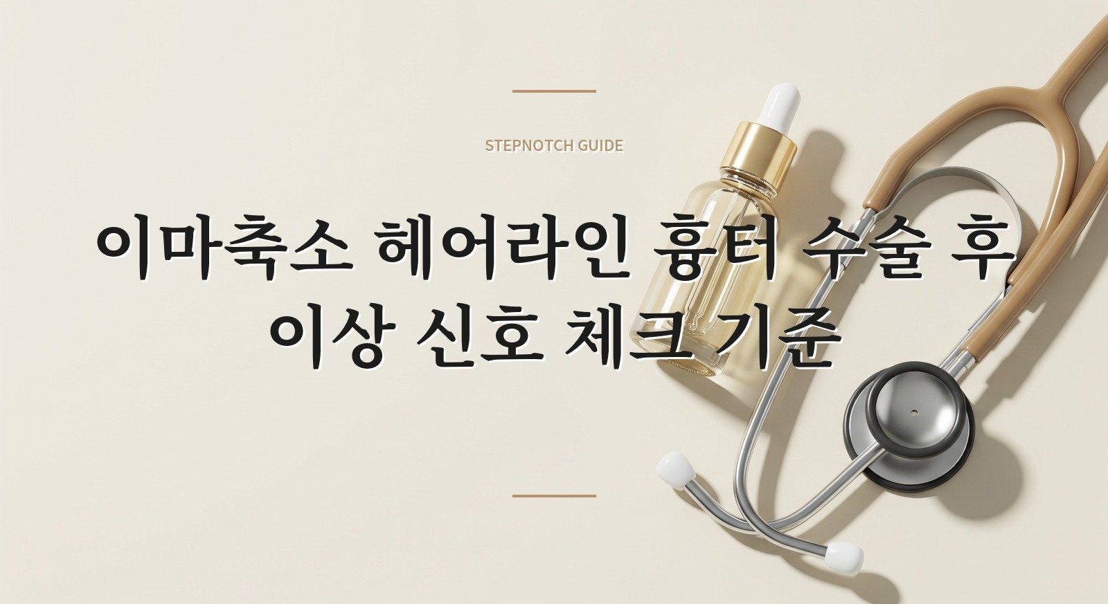 이마축소 헤어라인 흉터 수술 후 이상 신호 체크 기준 대표 이미지