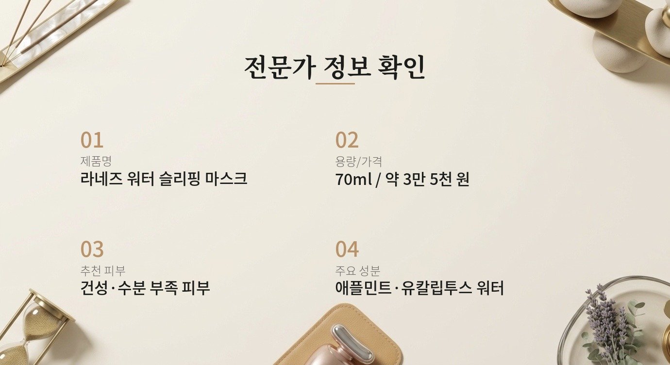 라네즈 워터 슬리핑 마스크 리뷰 | STEPNOTCH 핵심 정보