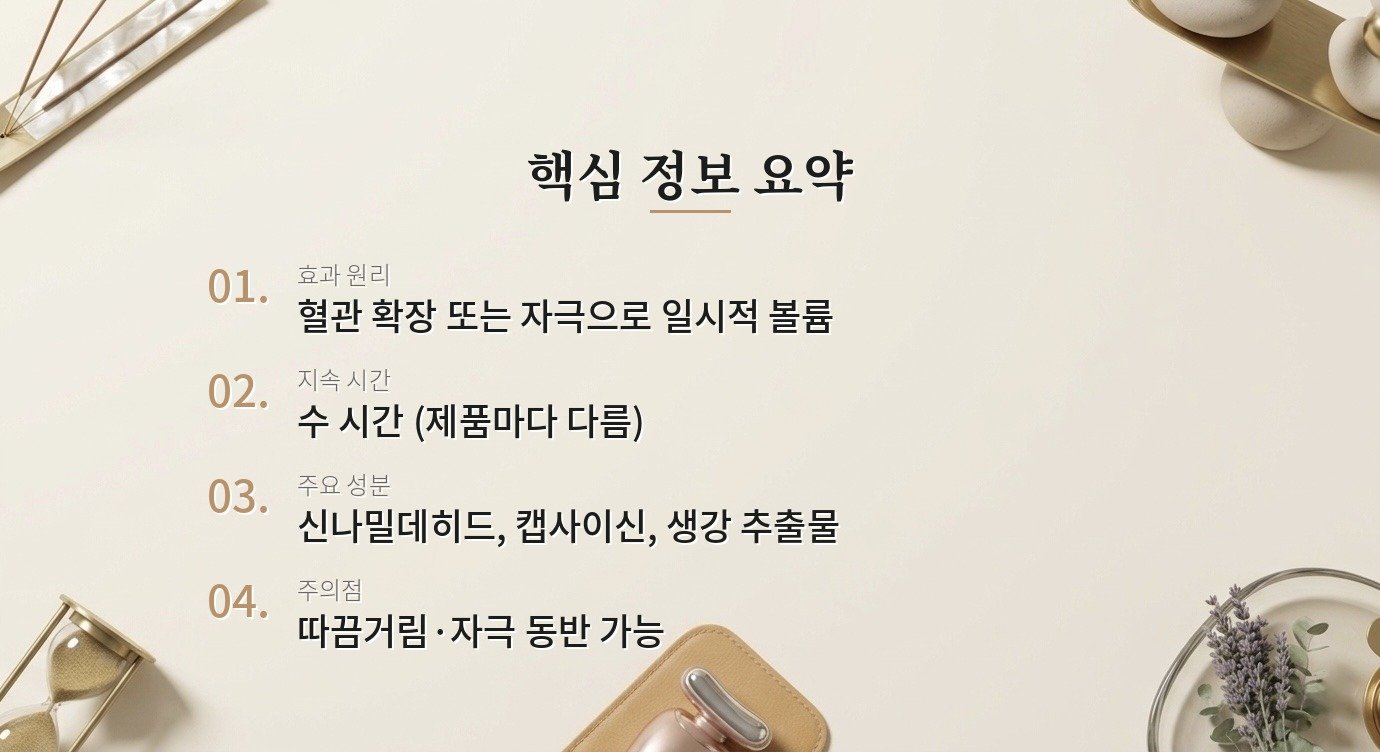립 플럼퍼, 입술을 정말 도톰하게 만들 수 있나요? 핵심 정보