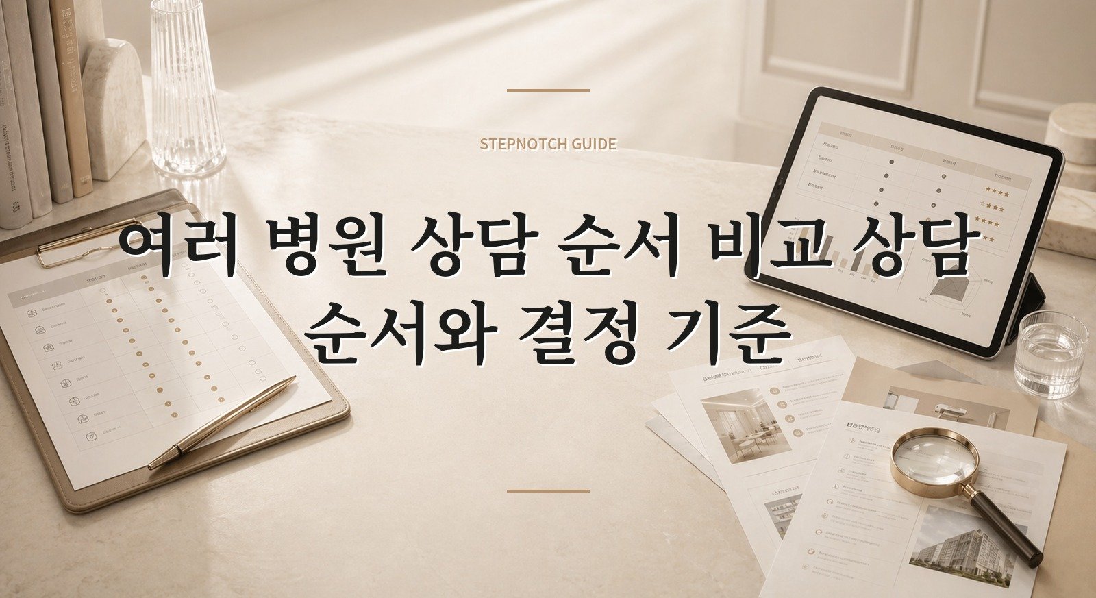 여러 병원 상담 순서 비교 상담 순서와 결정 기준 대표 이미지