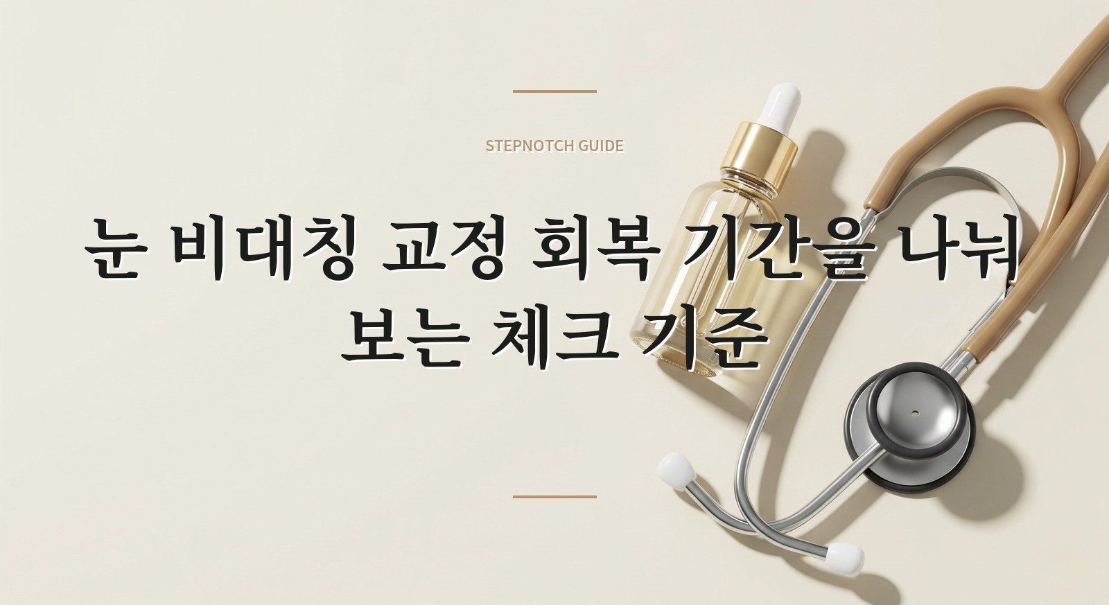눈 비대칭 교정 회복 기간을 나눠 보는 체크 기준 대표 이미지