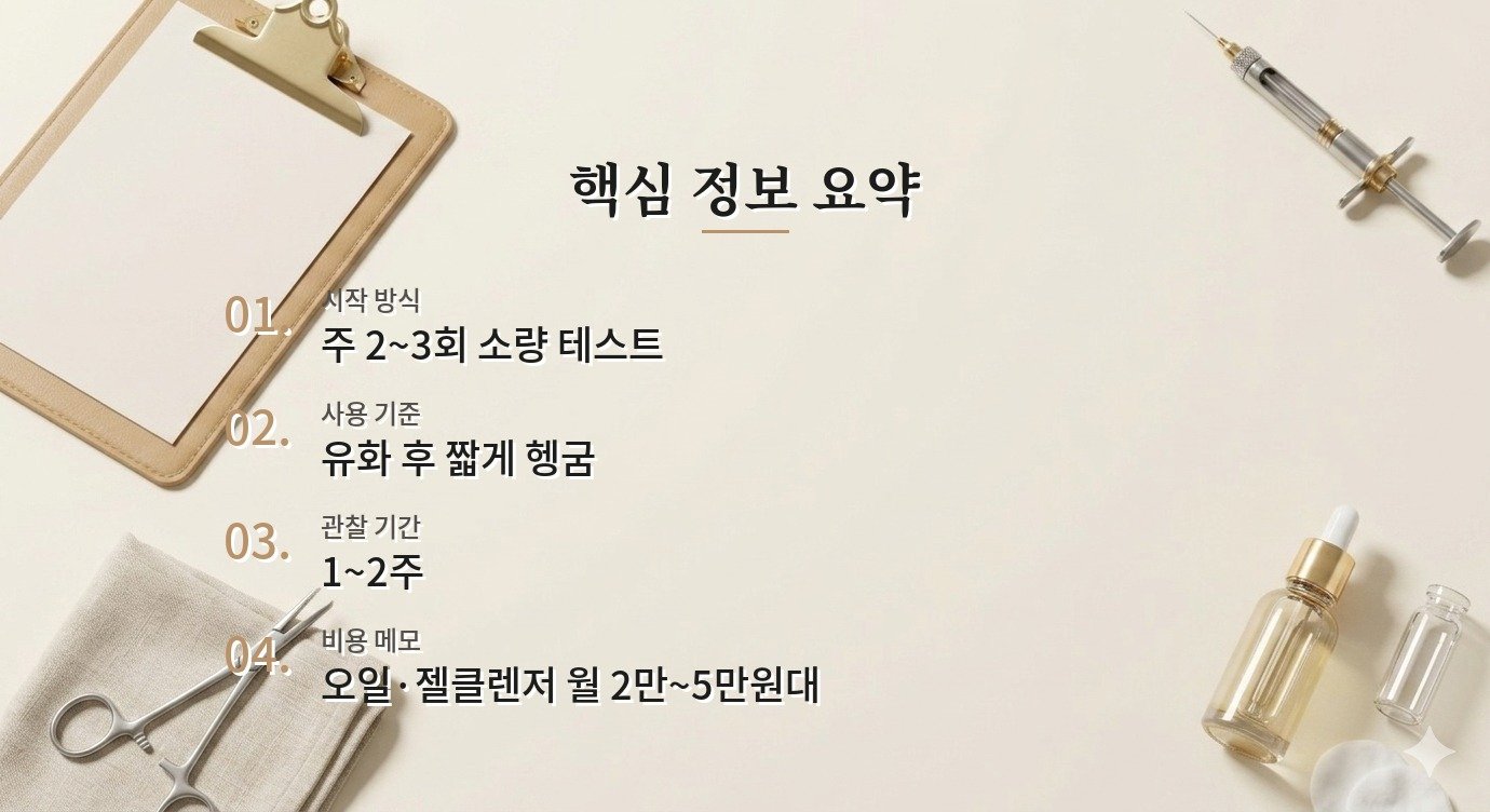 오일 클렌징 트러블 아침·밤 루틴 사용법과 순서 핵심 정보 요약 이미지