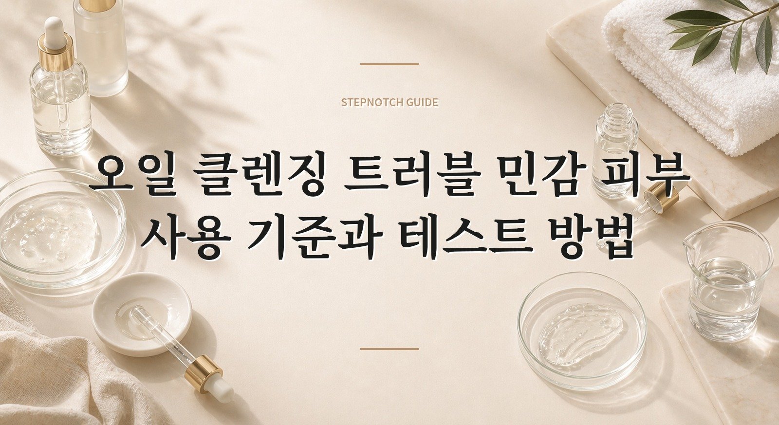 오일 클렌징 트러블 민감 피부 사용 기준과 테스트 방법 대표 이미지