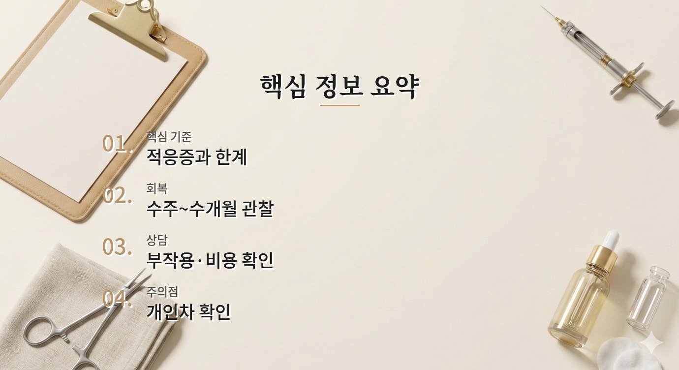 눈매교정 상담 견적에서 확인할 비용 구조 핵심 정보 요약 이미지