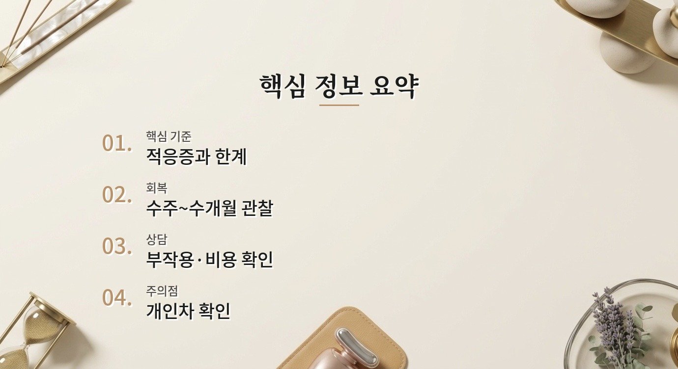 코재수술 결정 전 물어봐야 할 상담 기준 핵심 정보 요약 이미지