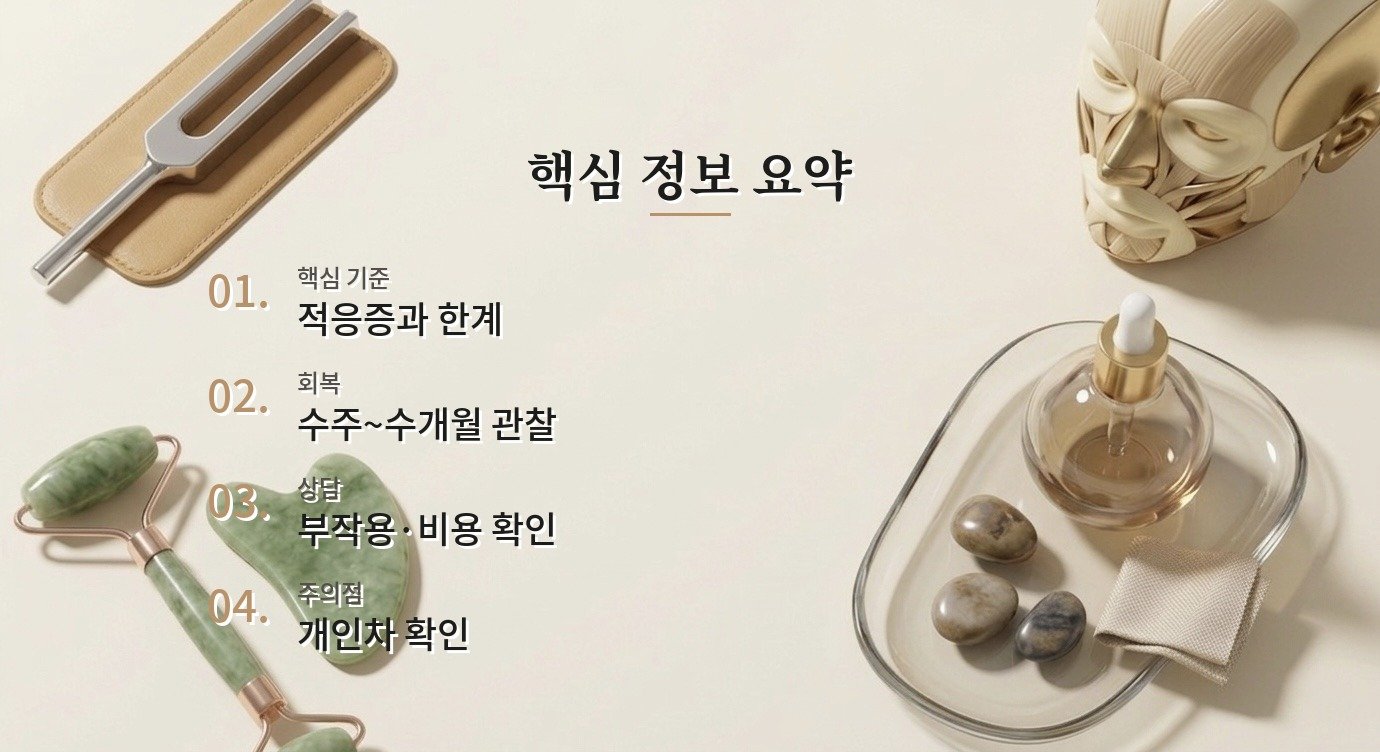 코재수술 결과를 판단할 시점은 언제인가요? 핵심 정보 요약 이미지
