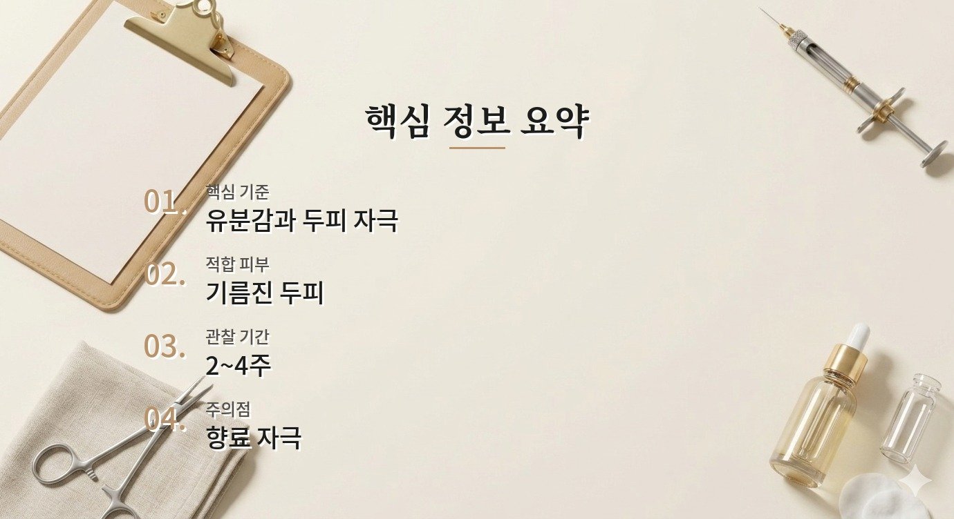 두피 토닉 피부 반응을 보고 조절하는 기준 핵심 정보 요약 이미지