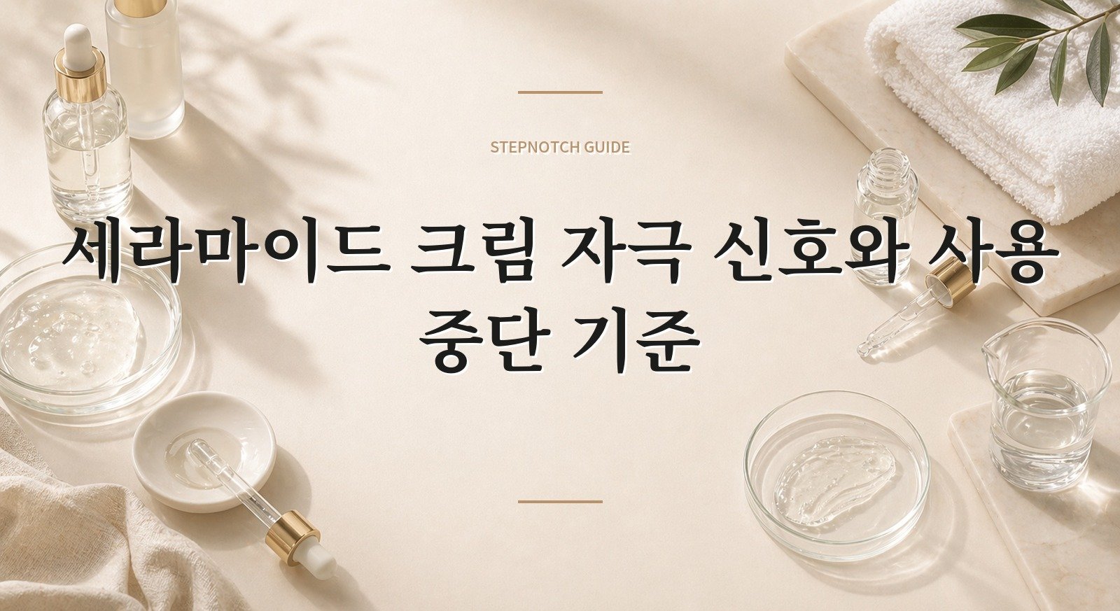 세라마이드 크림 자극 신호와 사용 중단 기준 대표 이미지