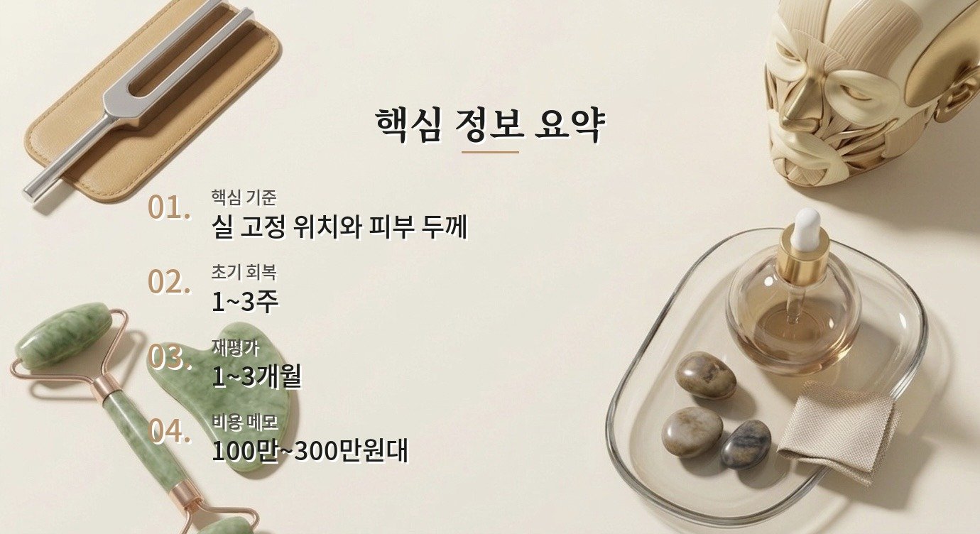 실리프팅 딤플 상담 전 확인할 질문과 선택 기준 핵심 정보 요약 이미지