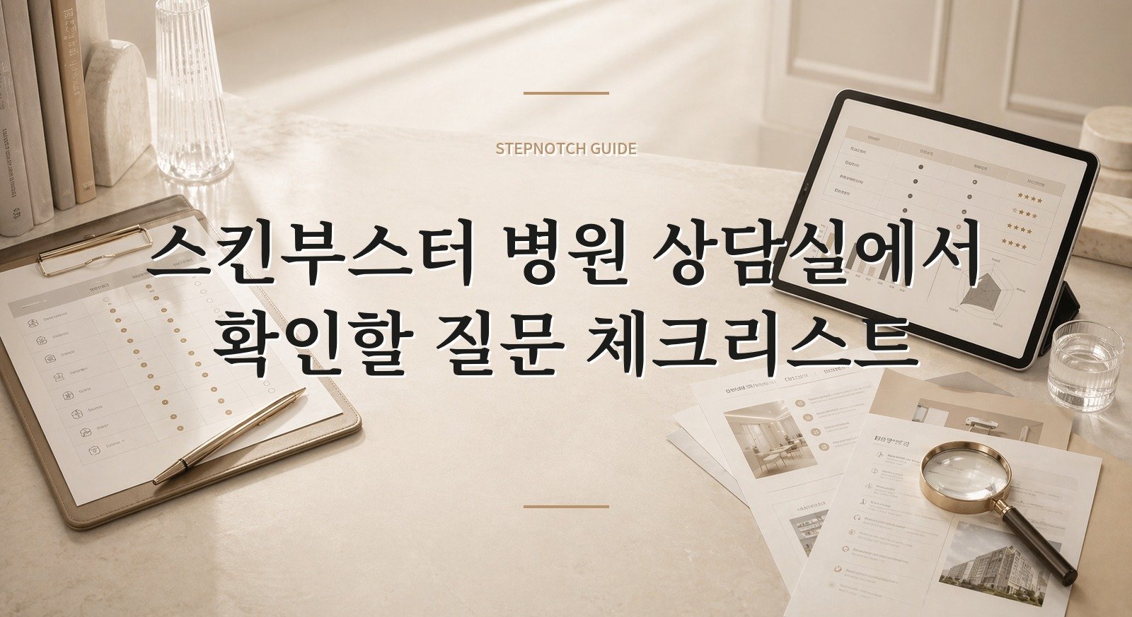 스킨부스터 병원 상담실에서 확인할 질문 체크리스트 대표 이미지