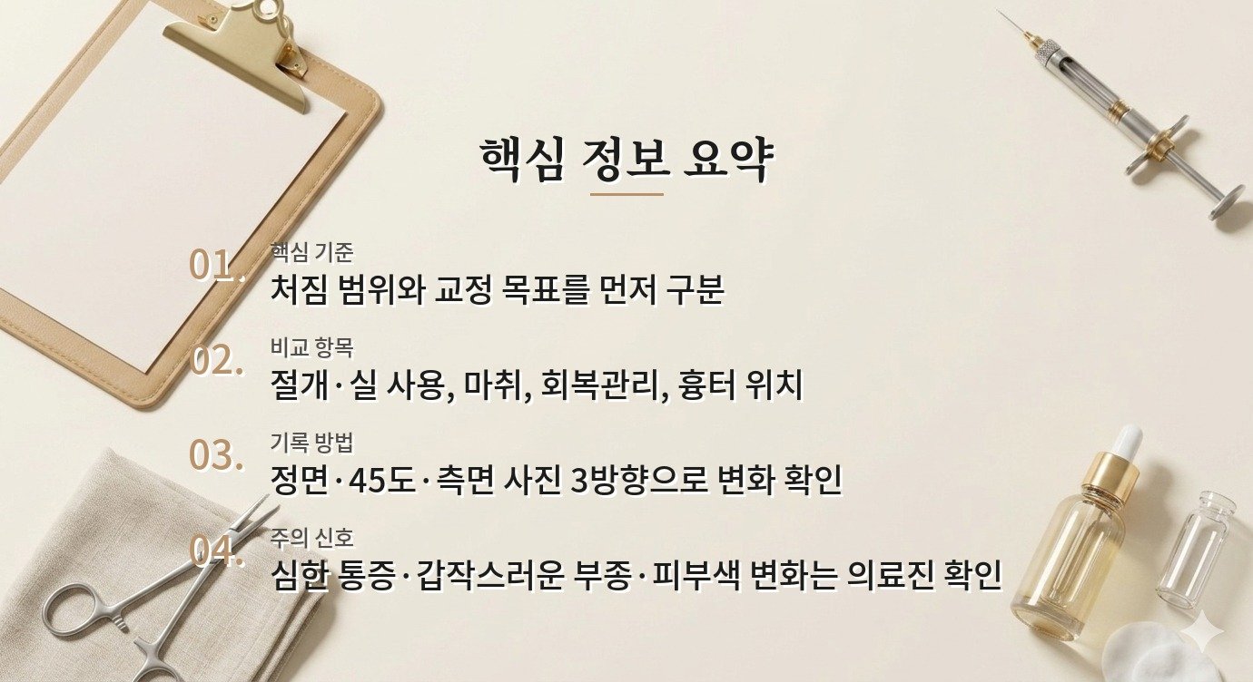 안면거상과 실리프팅, 당기는 층과 회복 계획이 다른 이유 비교 가이드