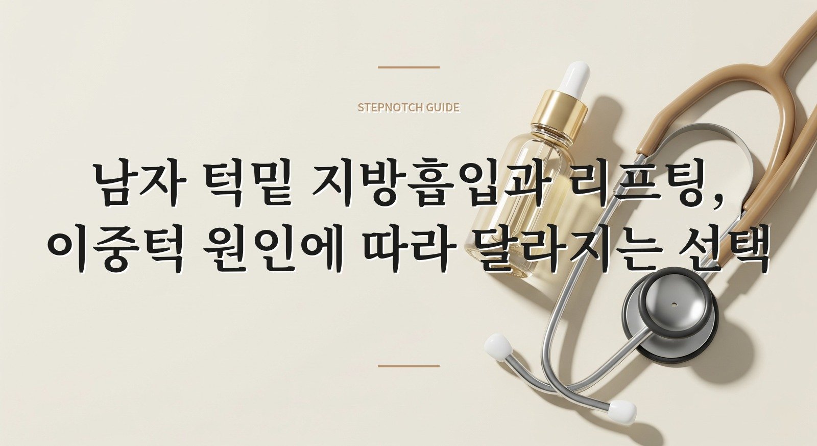 남자 턱밑 지방흡입과 리프팅, 이중턱 원인에 따라 달라지는 선택 핵심 정보