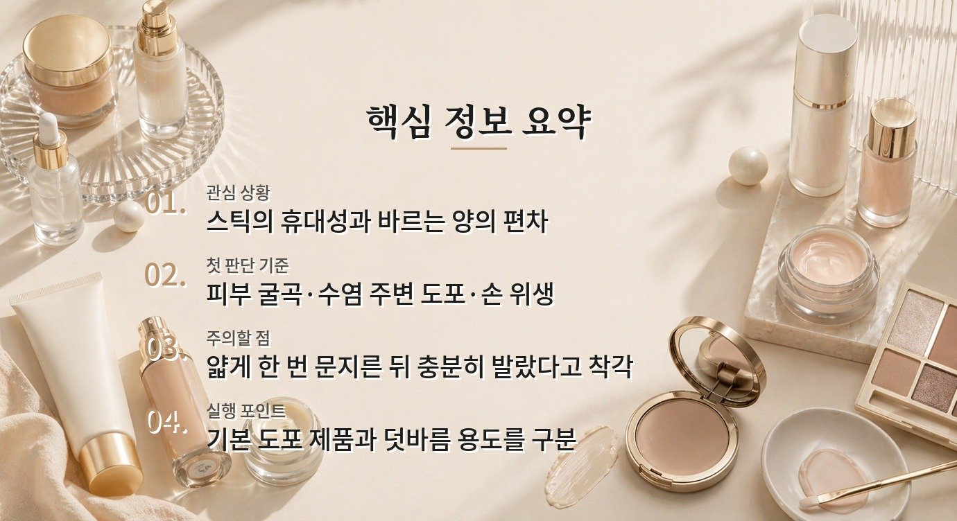 운동 가방에 넣는 스틱 선크림 유형 리뷰, 덧바름 편의와 한계 비교 가이드