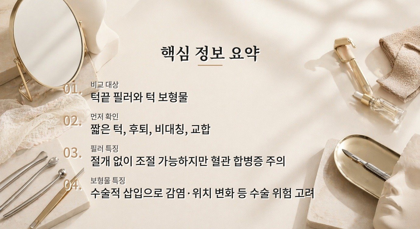 남자 턱끝 필러와 보형물, 오래가는 것보다 얼굴 비율에 맞는 선택 기준 비교 가이드