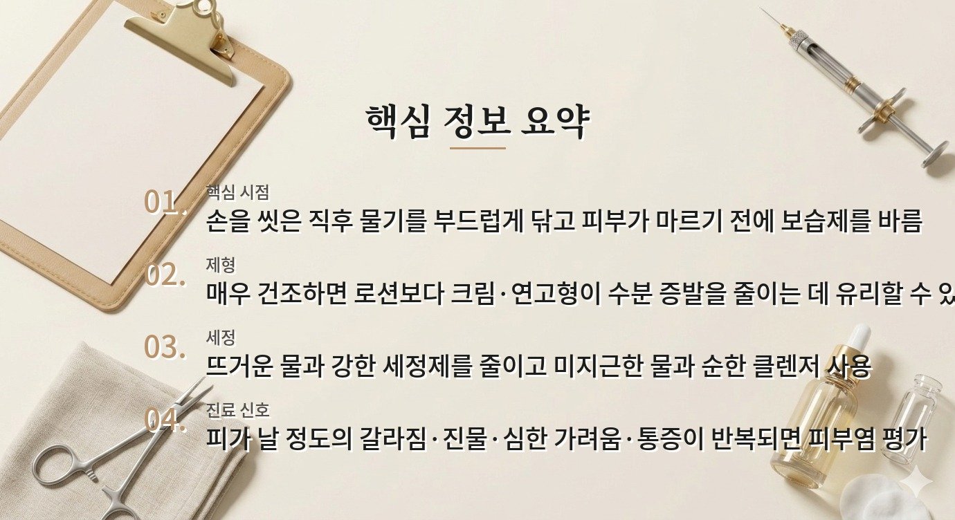 손을 자주 씻는 사람의 보습 루틴, 손크림을 바르는 시점과 제형 선택 비교 가이드