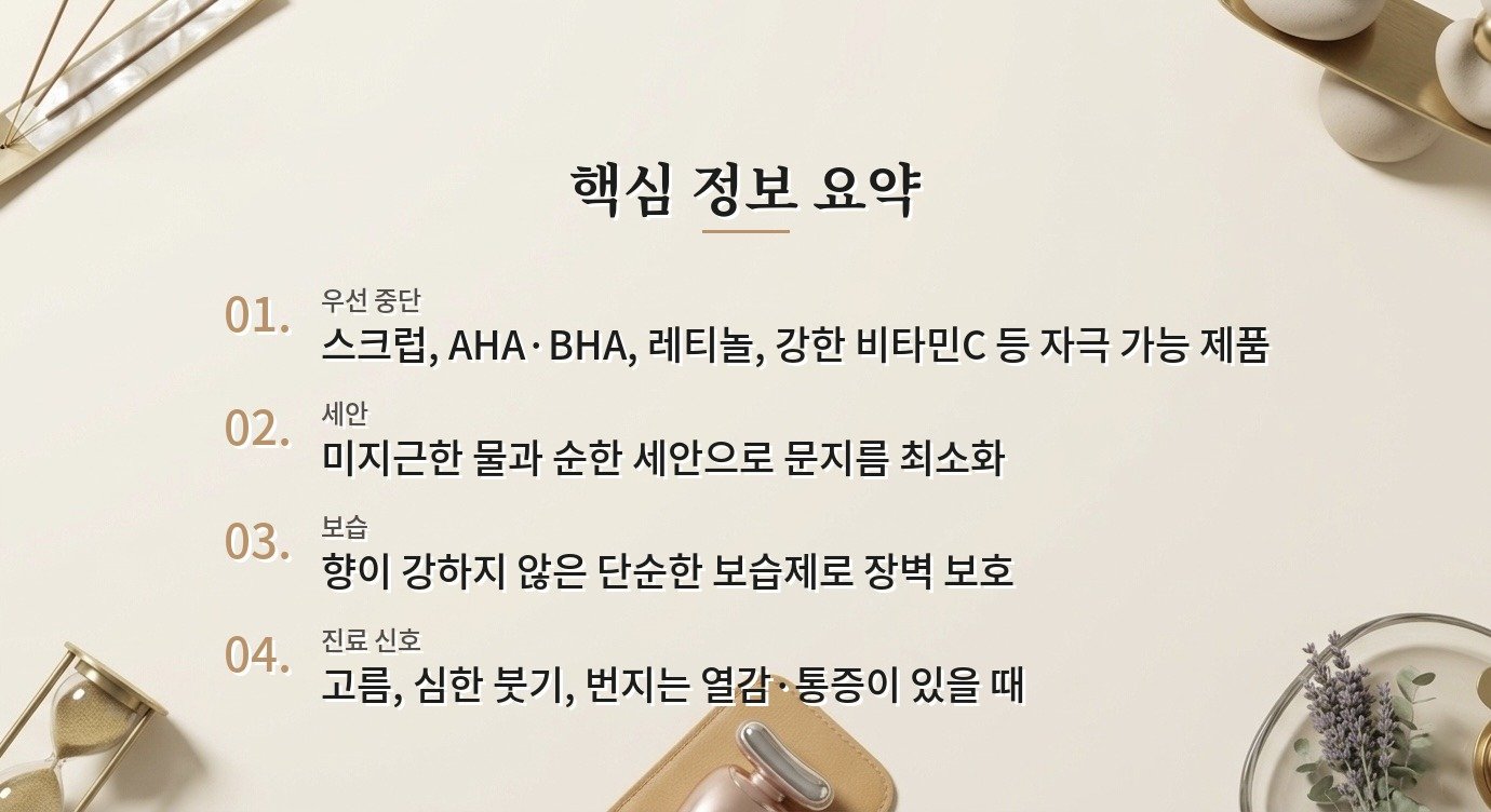 눈썹 왁싱 후 좁쌀처럼 올라올 때, 각질 제거보다 먼저 멈출 것 비교 가이드