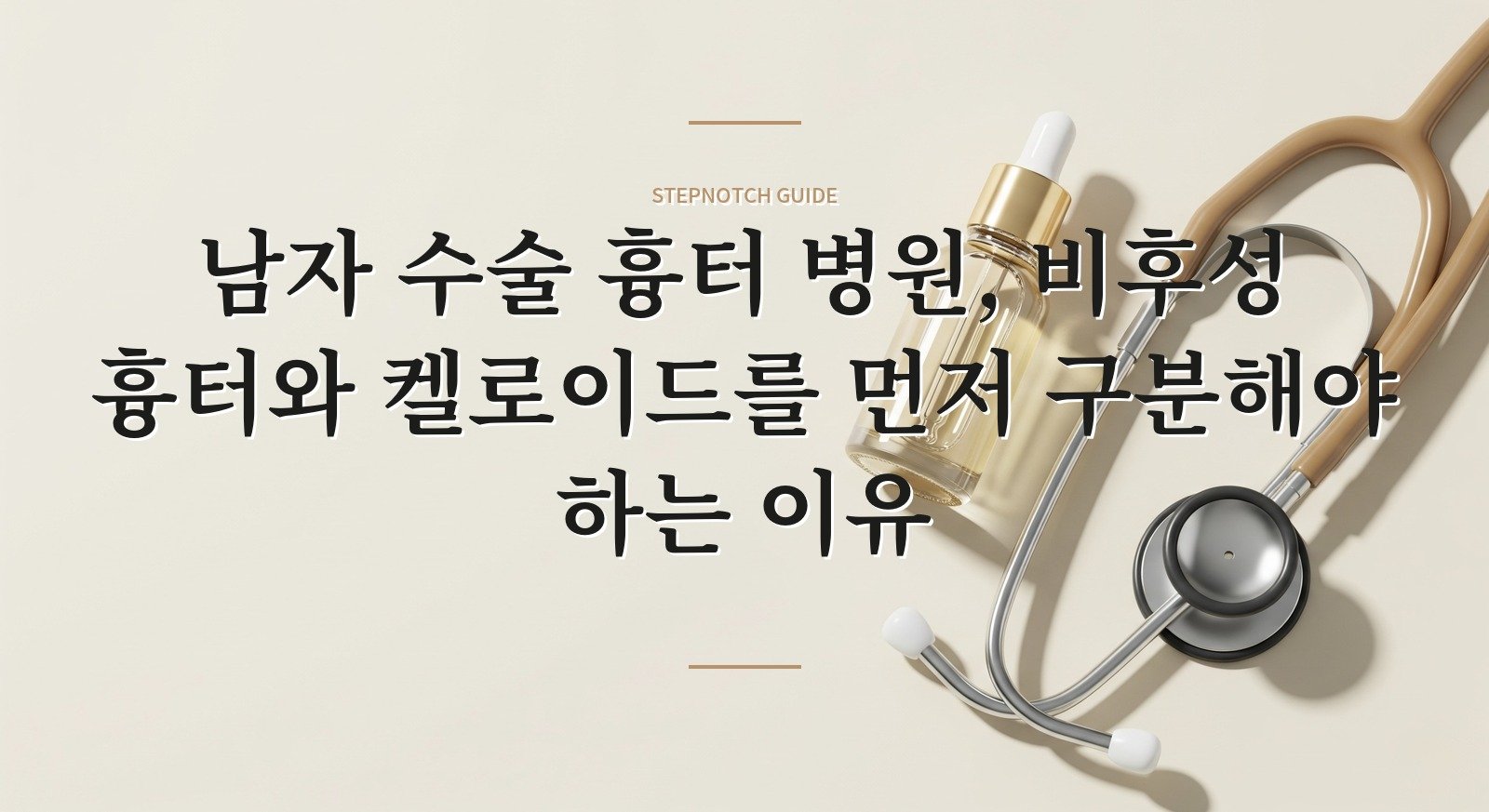 남자 수술 흉터 병원, 비후성 흉터와 켈로이드를 먼저 구분해야 하는 이유