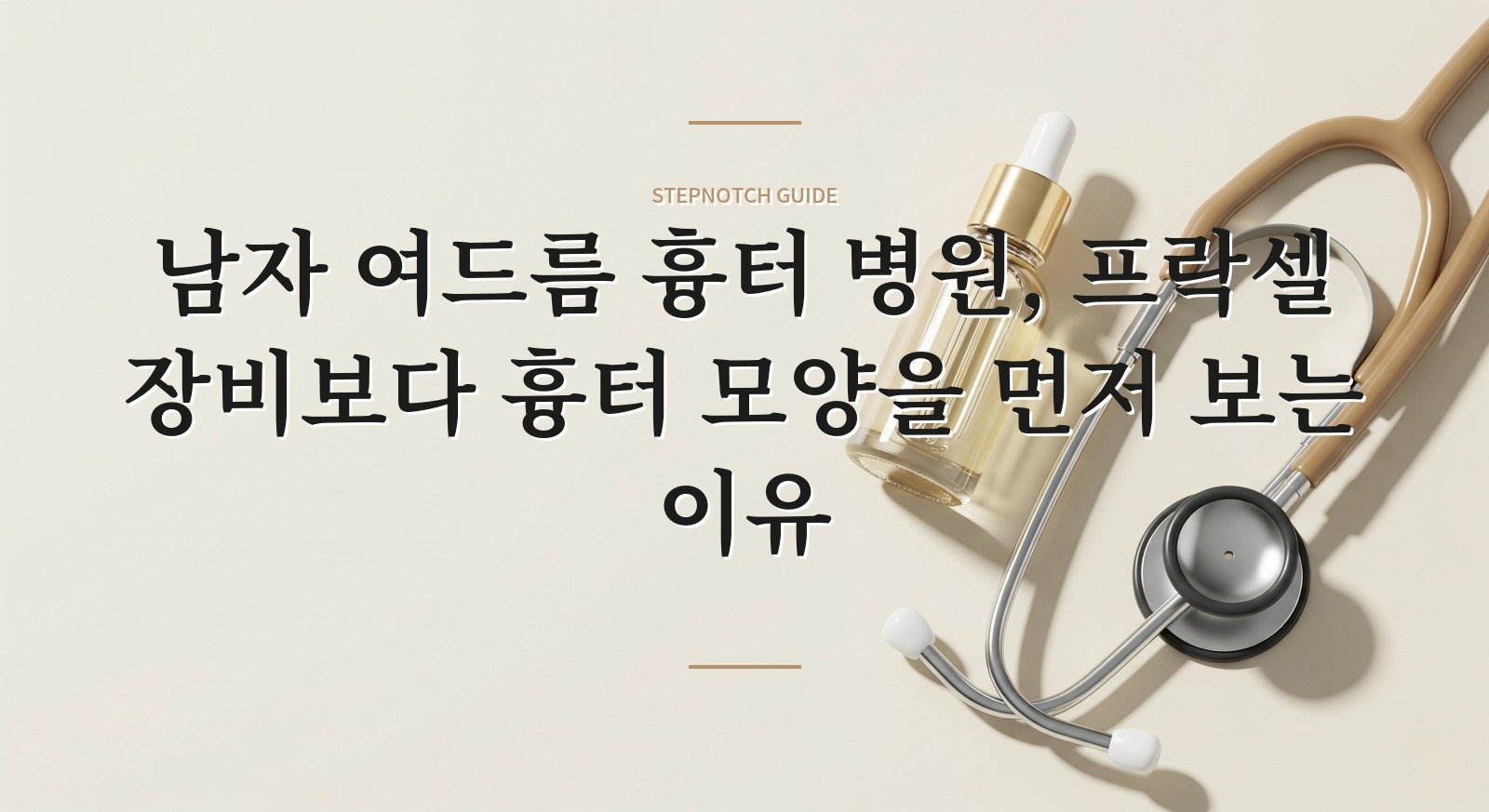 남자 여드름 흉터 병원, 프락셀 장비보다 흉터 모양을 먼저 보는 이유