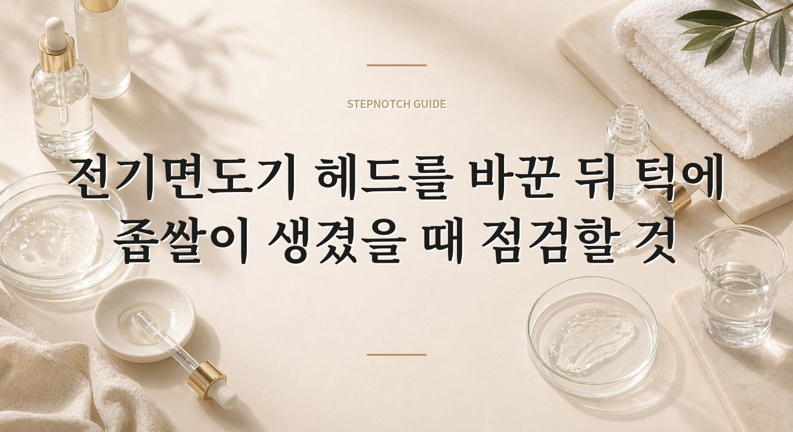 전기면도기 헤드를 바꾼 뒤 턱에 좁쌀이 생겼을 때 점검할 것 핵심 정보