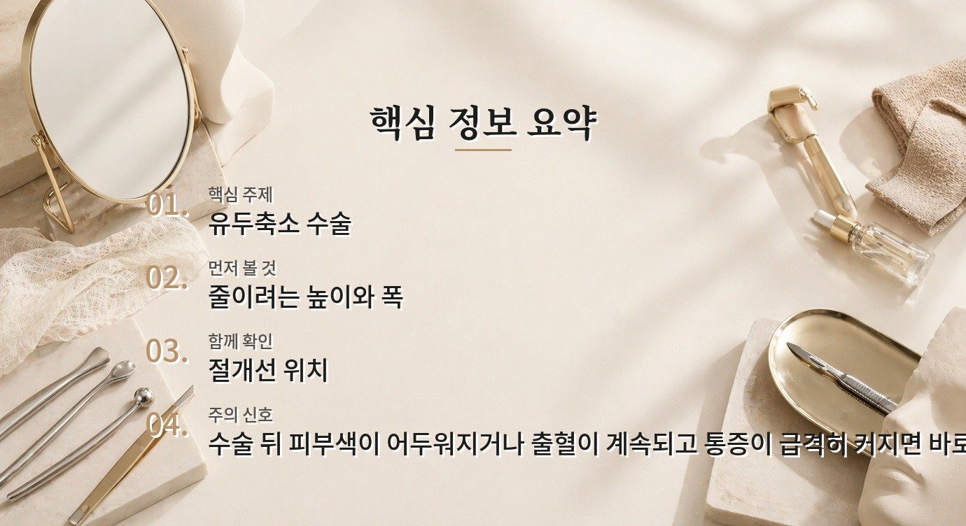 남자 유두축소 수술 전 감각 변화와 흉터 위치를 묻는 질문 비교 가이드