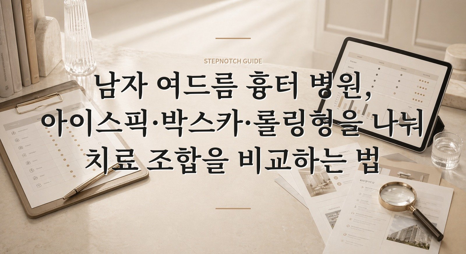 남자 여드름 흉터 병원, 아이스픽·박스카·롤링형을 나눠 치료 조합을 비교하는 법