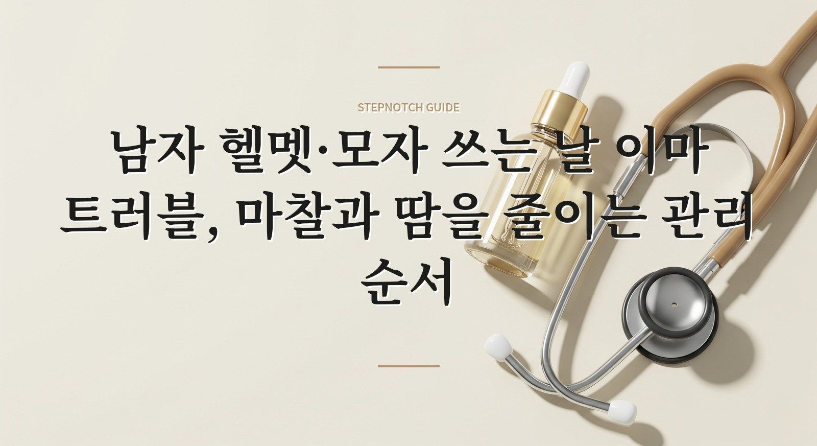 남자 헬멧·모자 쓰는 날 이마 트러블, 마찰과 땀을 줄이는 관리 순서